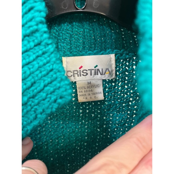 Vintage Sleeveless 80's Sweater Top by Cristina **sz Med** - Picture 3 of 4